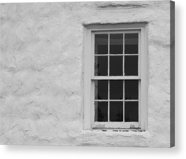 Lighthouse Acrylic Print featuring the photograph Lighthouse Portal BW by Jean Macaluso
