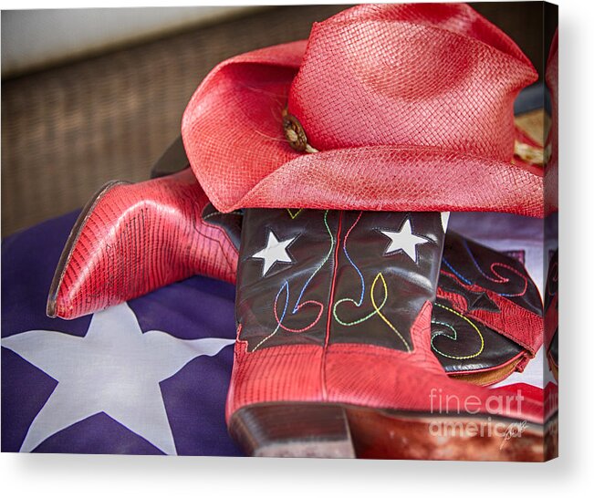 Cowgirl Acrylic Print featuring the photograph Lone Star Gal 2 by Erika Weber