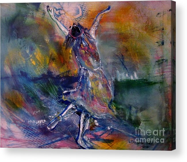 Woman Acrylic Print featuring the painting Lord I Give You My Heart by Deborah Nell