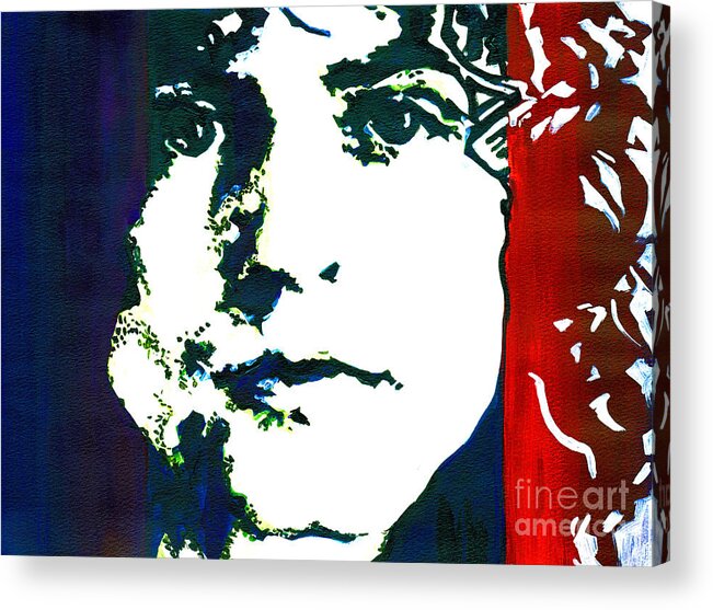 Contemporary Acrylic Print featuring the painting Marc Bolan by Tanya Filichkin