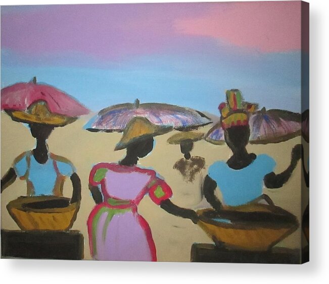 Market Acrylic Print featuring the painting Market Day by Jennylynd James