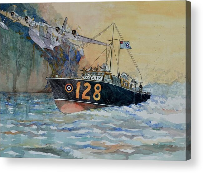 Mayday Acrylic Print featuring the painting Mayday Mayday by Ray Agius