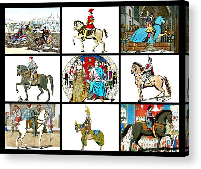 Medieval Acrylic Print featuring the digital art Medieval Romp by Janice OConnor