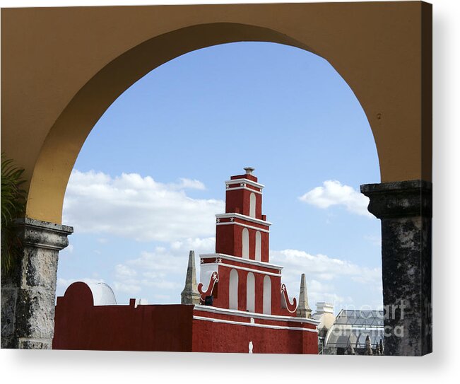 Mexico Acrylic Print featuring the photograph Merida Arch Mexico by John Mitchell