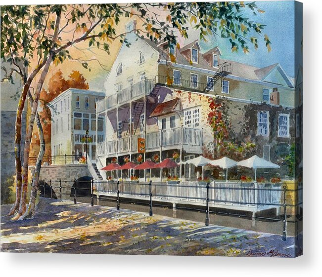 Restaurant Acrylic Print featuring the painting Mex and Co Restaurant by David Gilmore