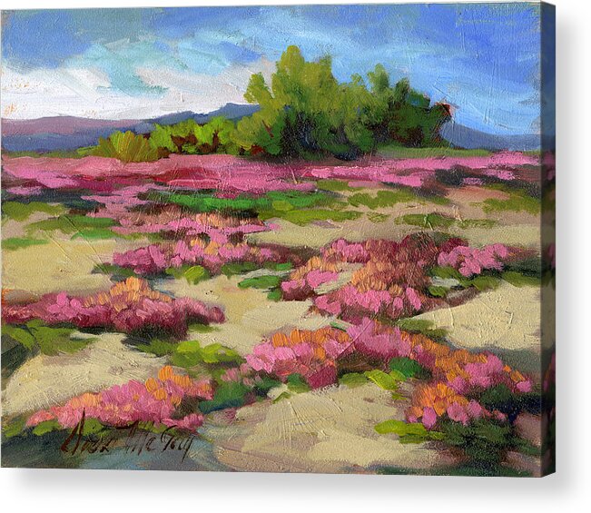 Palm Desert Acrylic Print featuring the painting Miles Avenue Years Ago by Diane McClary