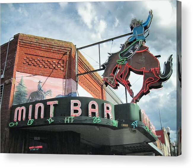 Landscapes Acrylic Print featuring the photograph Mint Bar Sheridan Wyoming by Mary Lee Dereske