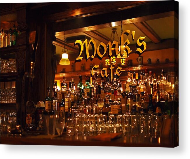 Monk's Cafe Acrylic Print featuring the photograph Monks Cafe by Rona Black