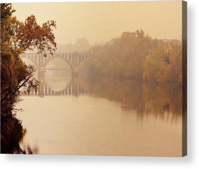 Bridge Acrylic Print featuring the photograph Morning Passage by Michelle Ayn Potter