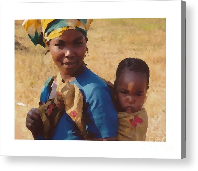 Mother And Child Greeting Card Acrylic Print featuring the photograph Mother and Child by Joyce Gebauer