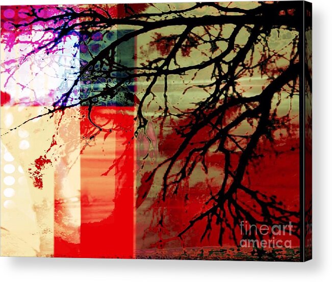 Trees Acrylic Print featuring the digital art Natural Beauty #3 by Serenity Studio Art