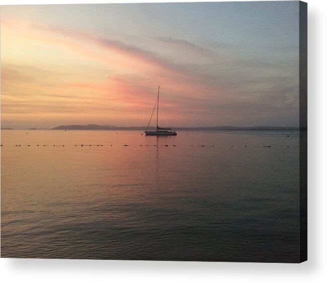 Sailboat Acrylic Print featuring the photograph Nelson Bay sunset by Pat Purdy
