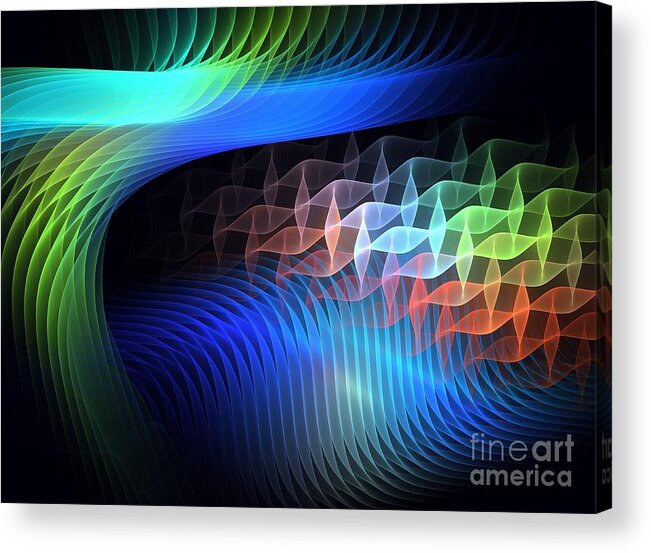 Blue Home Decor Acrylic Print featuring the digital art Nereus by Kim Sy Ok