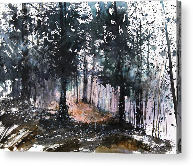 Woods Acrylic Print featuring the painting New England Landscape No.214 by Sumiyo Toribe