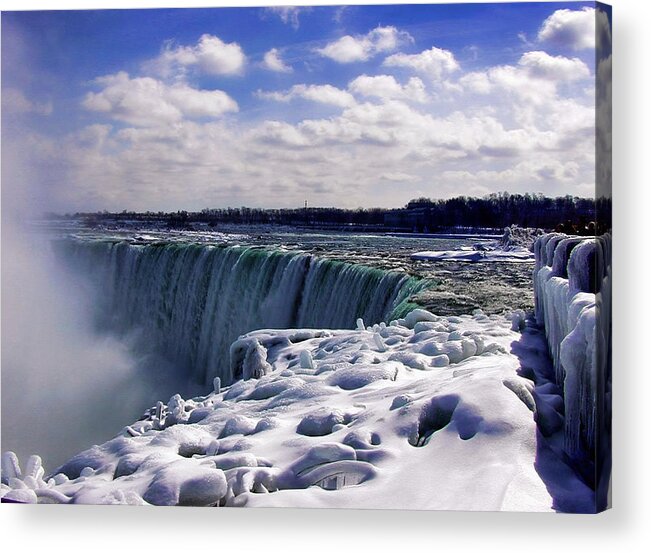 Niagara Falls Acrylic Print featuring the photograph Niagara Falls Winter by Nicky Jameson