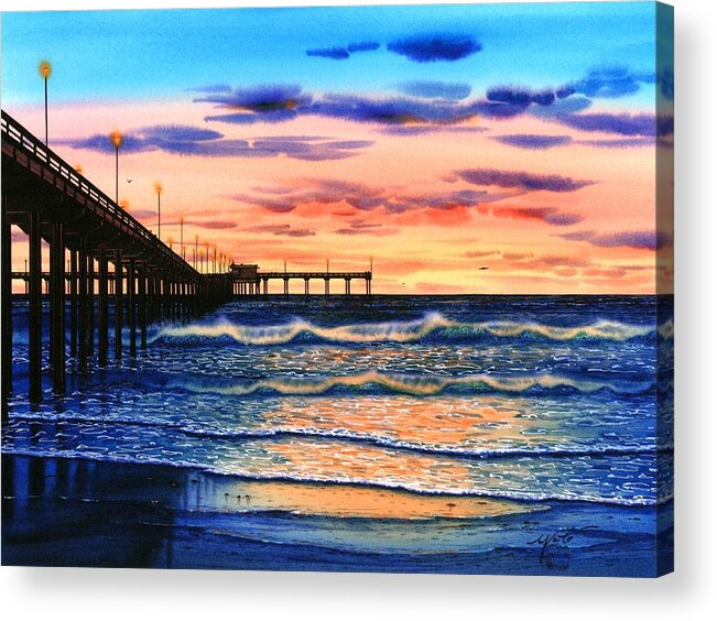 Ocean Beach Sunset Acrylic Print By John Yato