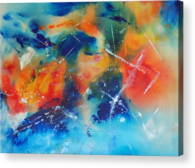 Abstract Acrylic Print featuring the painting Ode to Transparency by Dick Richards
