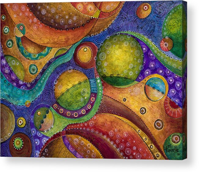 Circles Acrylic Print featuring the painting Odyssey by Tanielle Childers