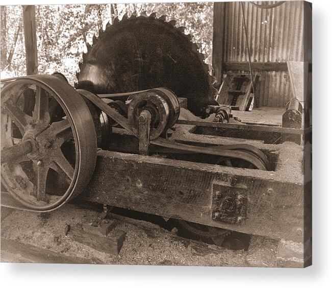 Vintage Acrylic Print featuring the photograph Old Sawmill Blade by Betty Depee