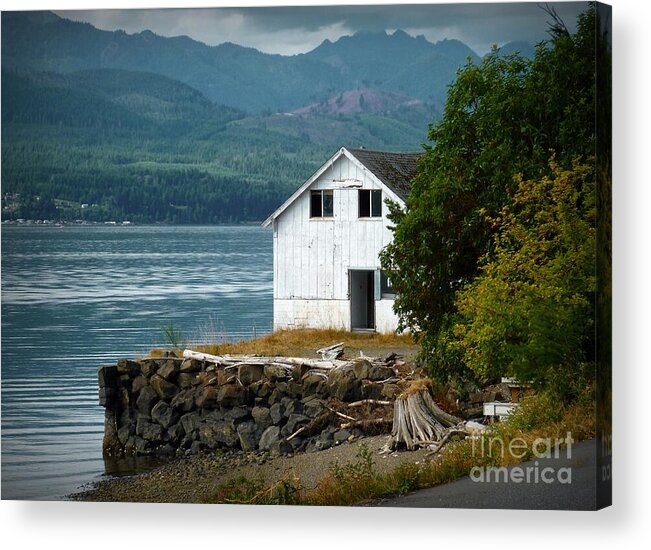 Hood Canal Acrylic Print featuring the photograph Old Oyster Shack by Patricia Strand