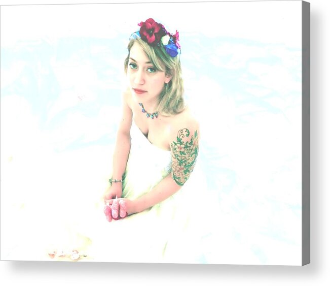 Beautiful Pale Bride Acrylic Print featuring the photograph Pale Beauty by Marilyn MacCrakin