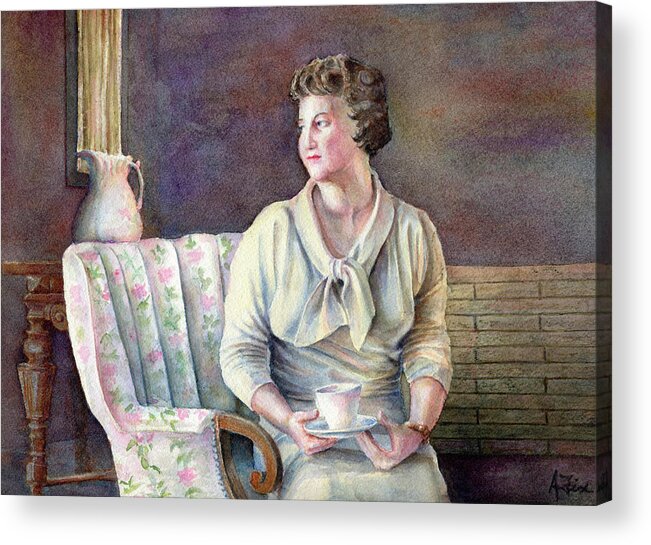 Woman Portrait Acrylic Print featuring the painting Patricia by Arthur Fix