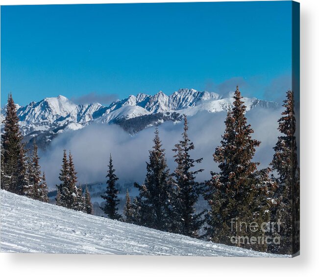 Gore Range Acrylic Print featuring the photograph Peaking out by Franz Zarda
