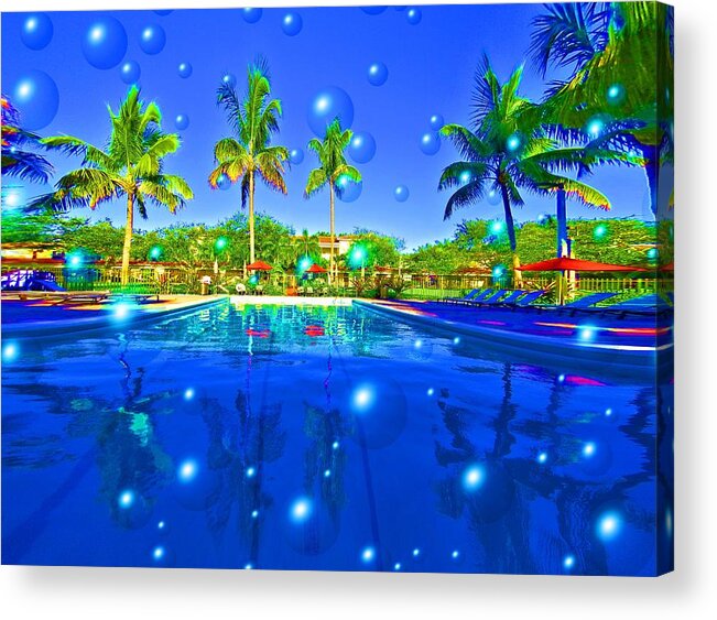 Art Acrylic Print featuring the photograph Pool Party by Dart Humeston