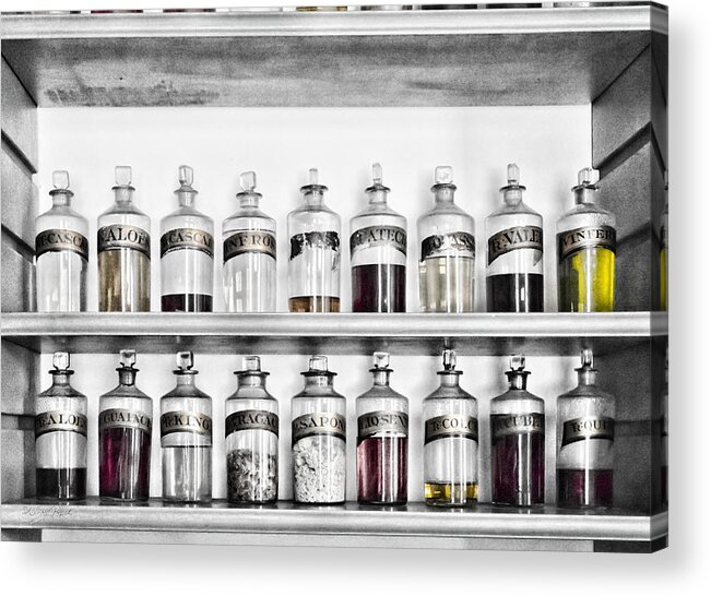 Bottle Acrylic Print featuring the photograph Potions Galore by Sharon Popek