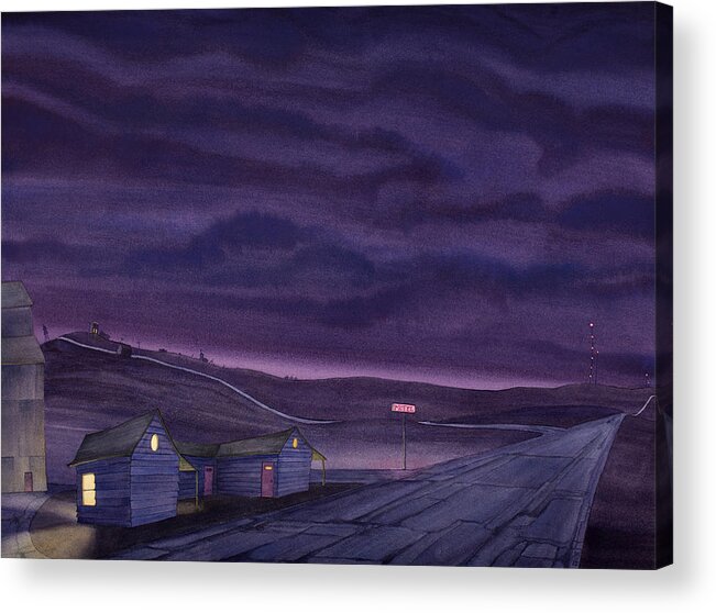 Great Plains Art Acrylic Print featuring the painting Pre-Dawn On The Hi-Line VI by Scott Kirby