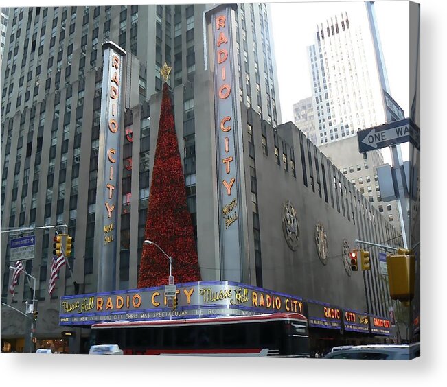 Christmas Acrylic Print featuring the photograph Radio City Christmas by Michael Porchik