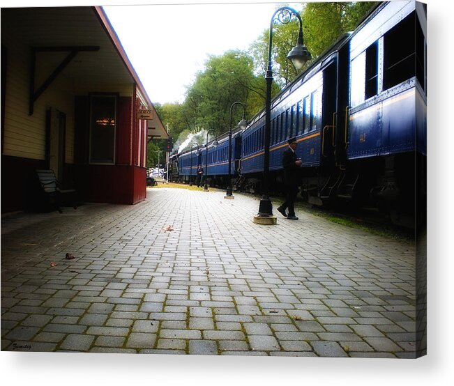 Railroad Acrylic Print featuring the photograph Railroad Station by David Zumsteg