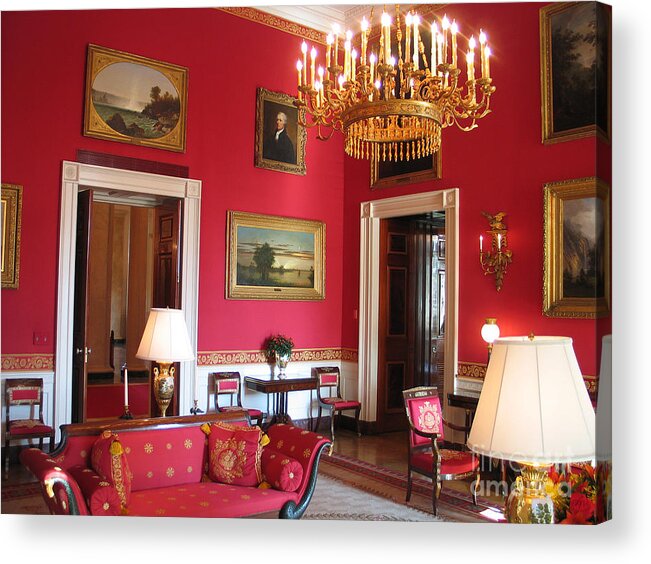 White House Acrylic Print featuring the photograph Red Room White House by Jason O Watson
