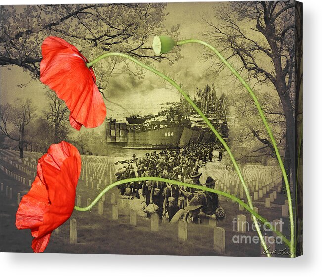 Remembrance Day Acrylic Print featuring the digital art Remembrance by Linda Lees