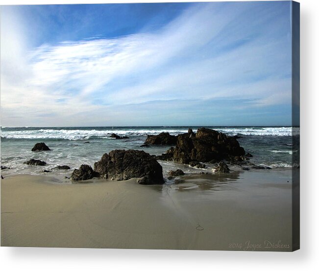 Pacific-ocean Acrylic Print featuring the photograph Rocky Shoreline At Spanish Bay by Joyce Dickens