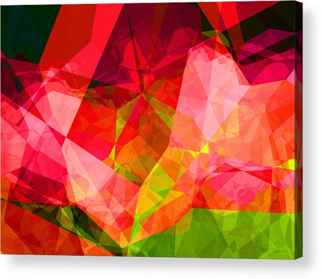 Abstract Acrylic Print featuring the digital art Roses by Wendy J St Christopher