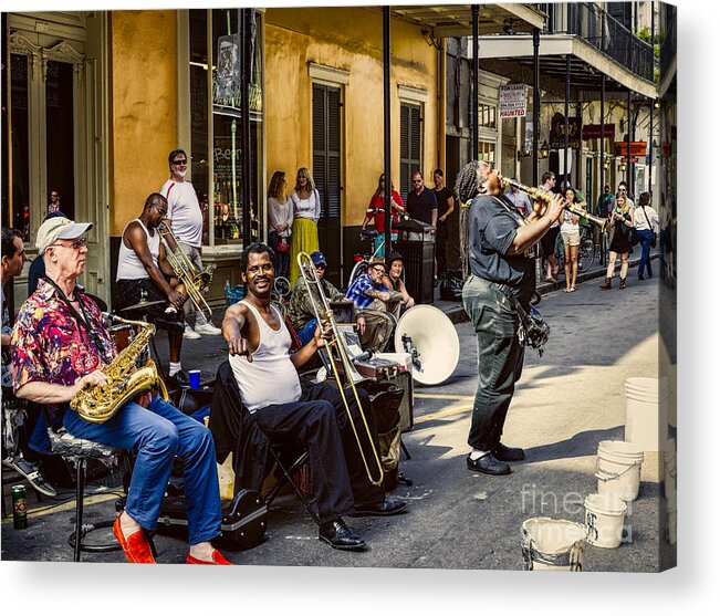 New Orleans Acrylic Print featuring the photograph Royal Street Jazz Musicians by Kathleen K Parker