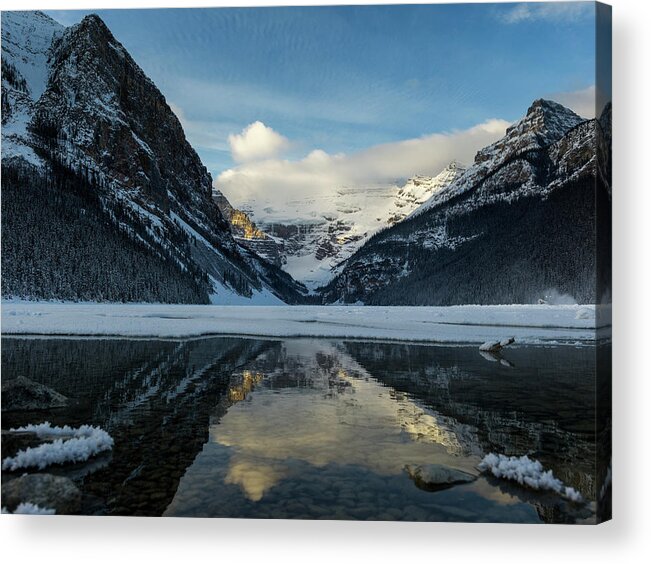 Banff National Park Acrylic Print featuring the photograph Rugged Mountains And Lake Louise, Banff by Keith Levit