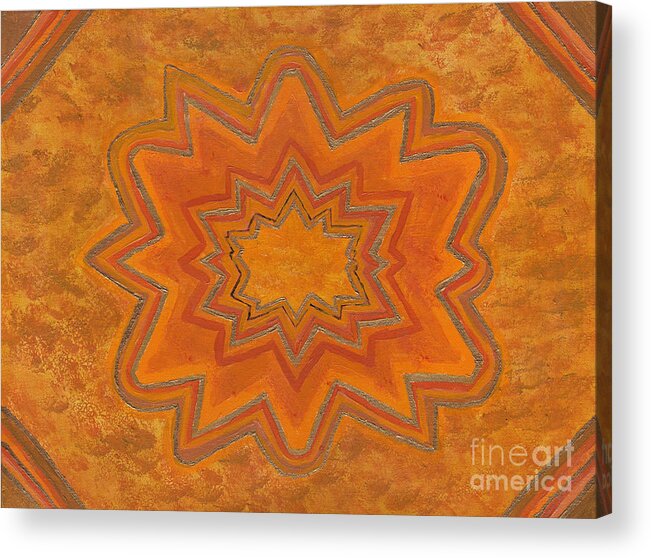 2nd Chakra Acrylic Print featuring the painting Sacral Flower by Julia Stubbe