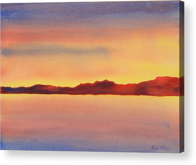 Landscape Acrylic Print featuring the painting Sailor's Delight by Heidi E Nelson