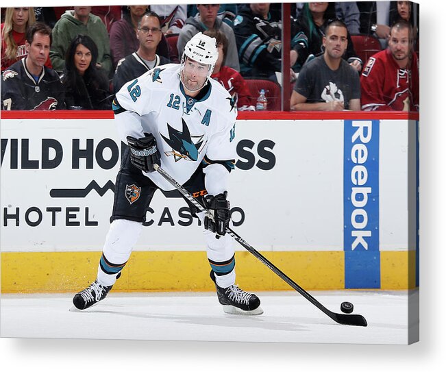 People Acrylic Print featuring the photograph San Jose Sharks V Arizona Coyotes by Christian Petersen
