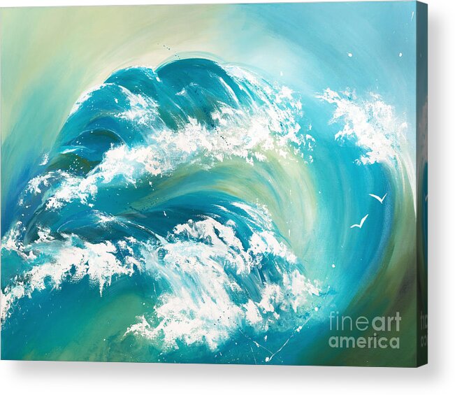Blue Crush Acrylic Print featuring the painting Sea Dreams by Michelle Constantine