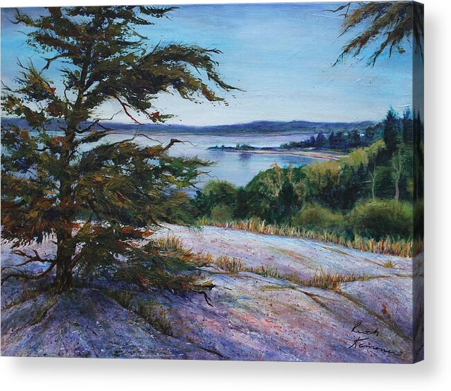 Tree Acrylic Print featuring the painting Sentinal by Ruth Kamenev