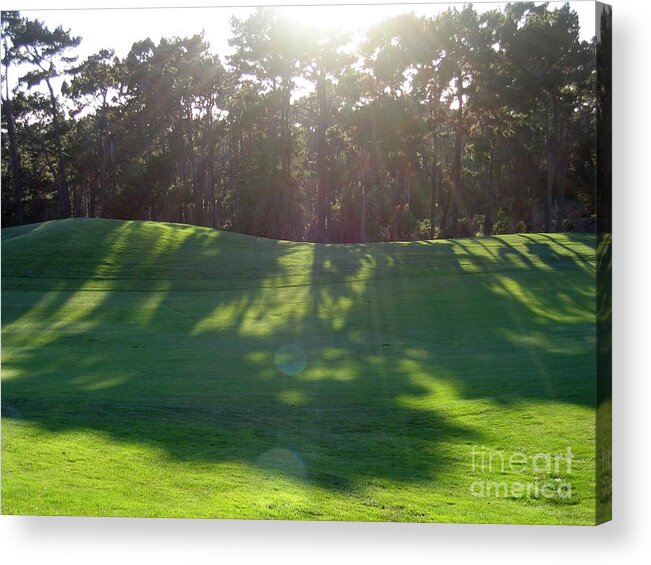 Pebble Beach Acrylic Print featuring the photograph Shadows at Poppy Hills by James B Toy