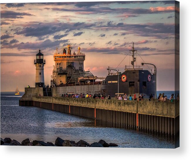 Duluth Acrylic Print featuring the photograph Ship Ahoy by Mary Amerman