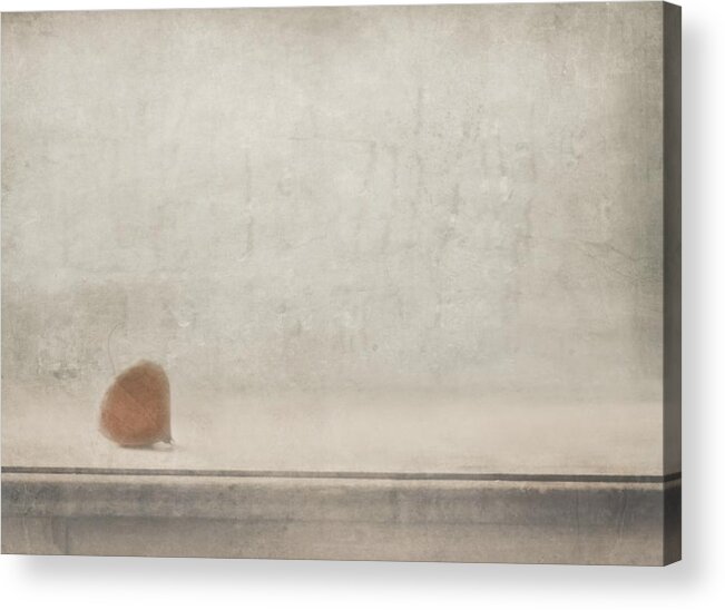 Mood Acrylic Print featuring the photograph Solitude Stands By The Window by Delphine Devos