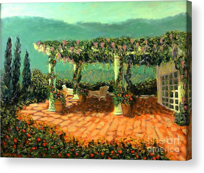 Landscape Acrylic Print featuring the painting Spring by Monica Elena