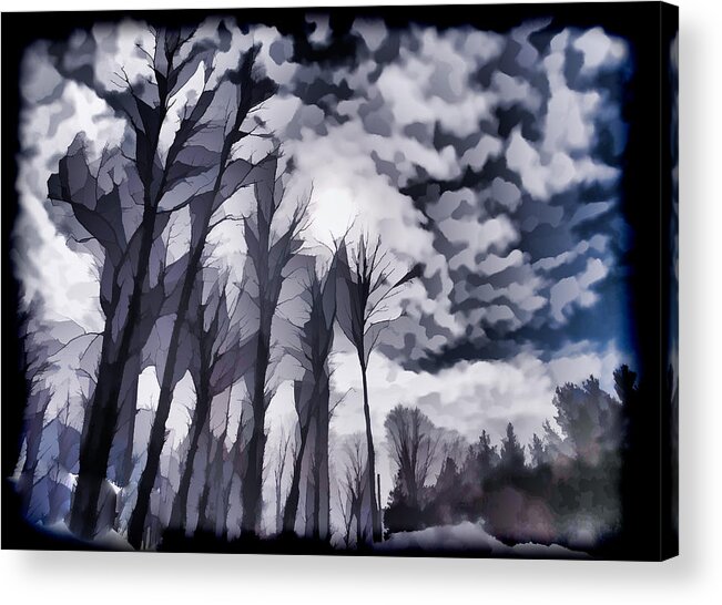 Abstract Acrylic Print featuring the photograph Stormy Sky by Mary Underwood