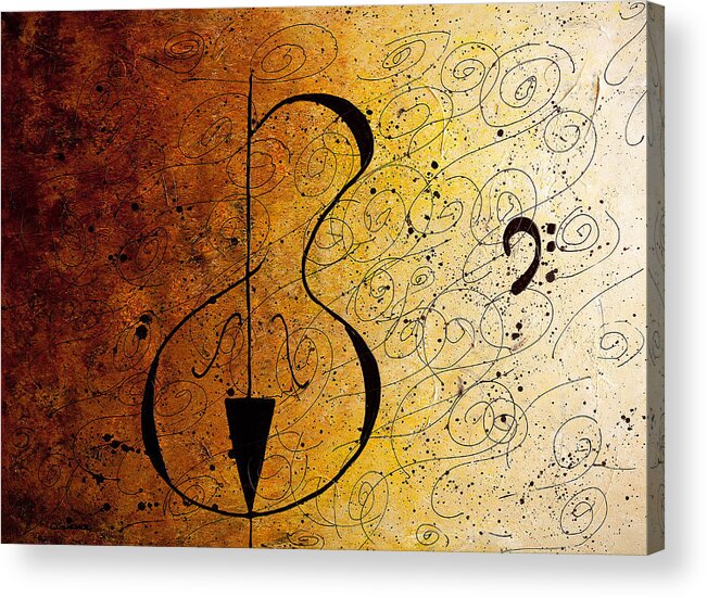 Music Abstract Art Acrylic Print featuring the painting Suite No. 1 by Carmen Guedez