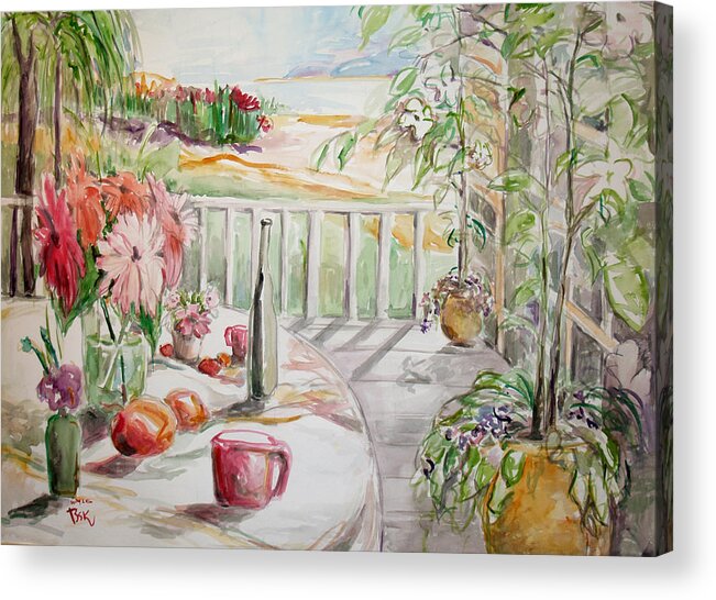 Landscape Acrylic Print featuring the painting Summer2 by Becky Kim